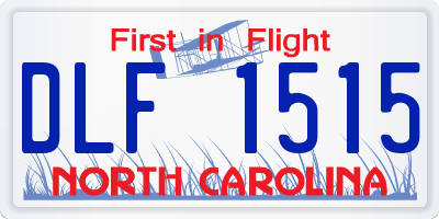 NC license plate DLF1515