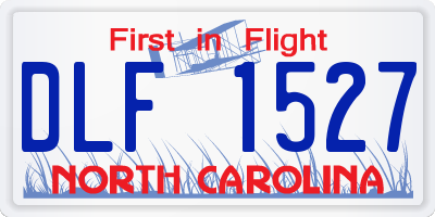 NC license plate DLF1527