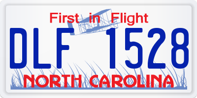 NC license plate DLF1528