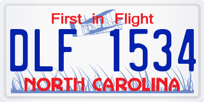 NC license plate DLF1534