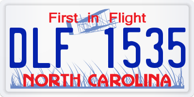 NC license plate DLF1535