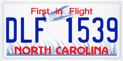 NC license plate DLF1539