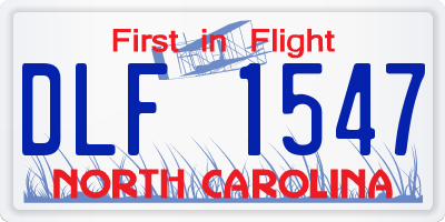 NC license plate DLF1547