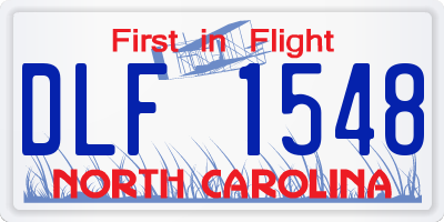 NC license plate DLF1548