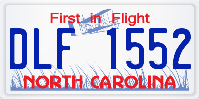 NC license plate DLF1552