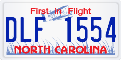 NC license plate DLF1554