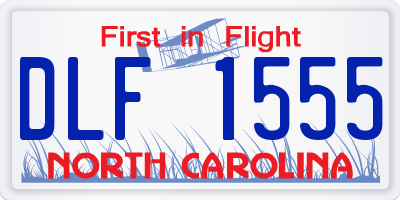 NC license plate DLF1555