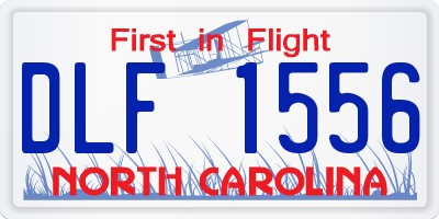 NC license plate DLF1556