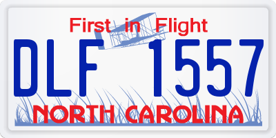 NC license plate DLF1557