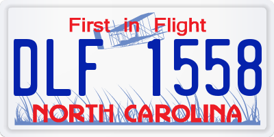 NC license plate DLF1558