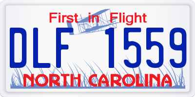 NC license plate DLF1559