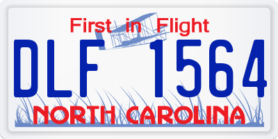 NC license plate DLF1564