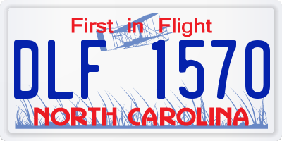 NC license plate DLF1570