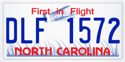NC license plate DLF1572