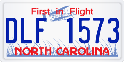 NC license plate DLF1573