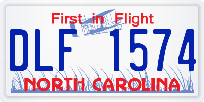 NC license plate DLF1574