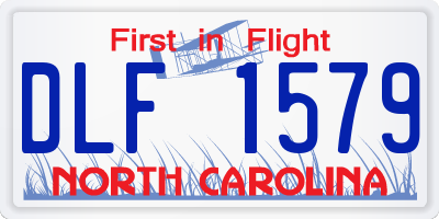 NC license plate DLF1579