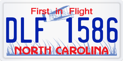 NC license plate DLF1586