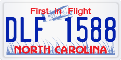 NC license plate DLF1588