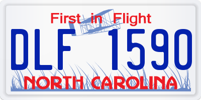 NC license plate DLF1590