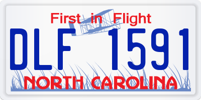NC license plate DLF1591