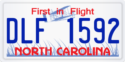 NC license plate DLF1592