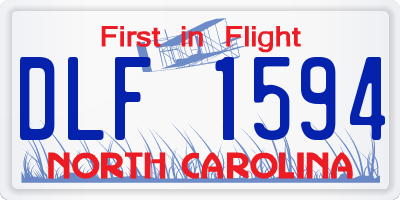 NC license plate DLF1594