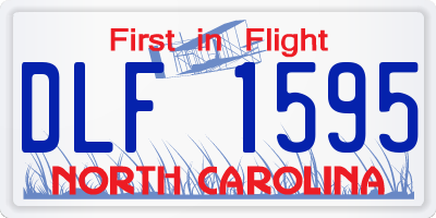 NC license plate DLF1595