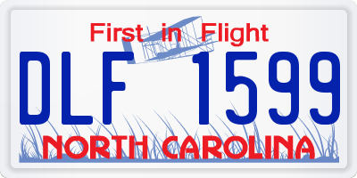 NC license plate DLF1599