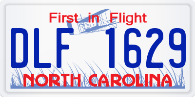NC license plate DLF1629
