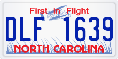 NC license plate DLF1639