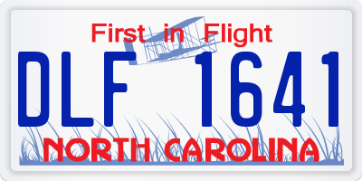 NC license plate DLF1641