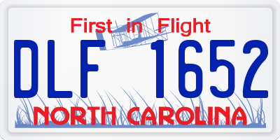 NC license plate DLF1652