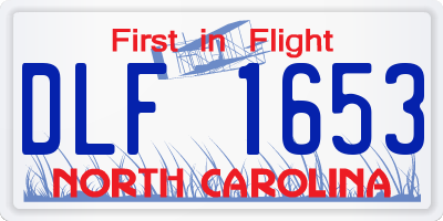 NC license plate DLF1653