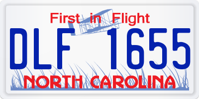 NC license plate DLF1655