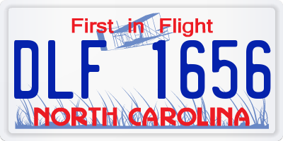 NC license plate DLF1656