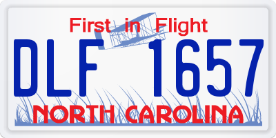 NC license plate DLF1657