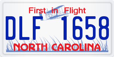 NC license plate DLF1658