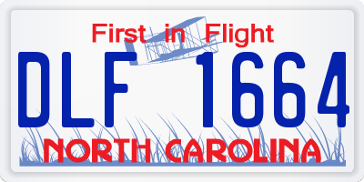NC license plate DLF1664