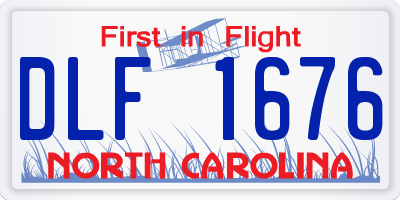 NC license plate DLF1676