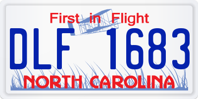 NC license plate DLF1683