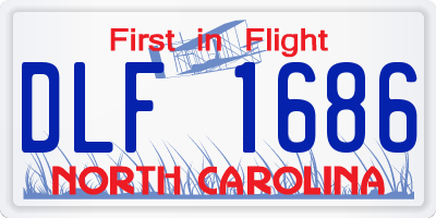 NC license plate DLF1686