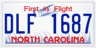 NC license plate DLF1687