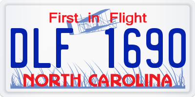NC license plate DLF1690