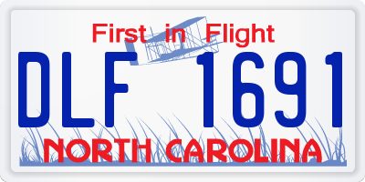 NC license plate DLF1691