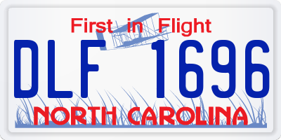 NC license plate DLF1696