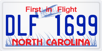 NC license plate DLF1699