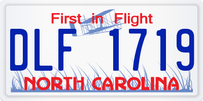 NC license plate DLF1719