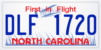 NC license plate DLF1720