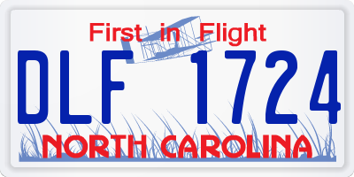 NC license plate DLF1724